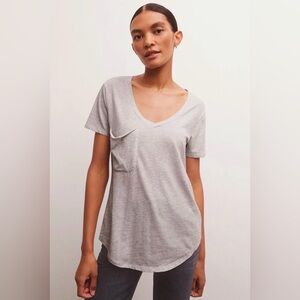 Z Supply Gray V-Neck